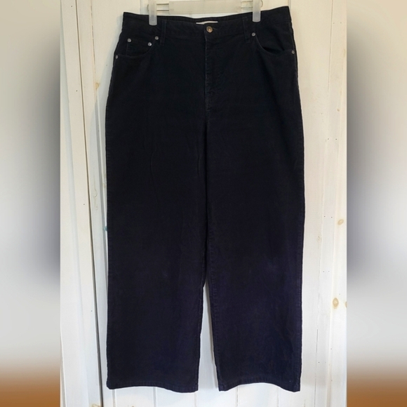5 Pocket Cord Wide Leg Lightweight Pants - Picture 1 of 13